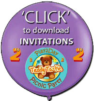 Play2Day TeddyTastic Party invitations